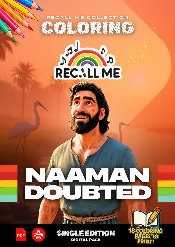 Single Pack – Naaman Doubted (18 Coloring Pages)