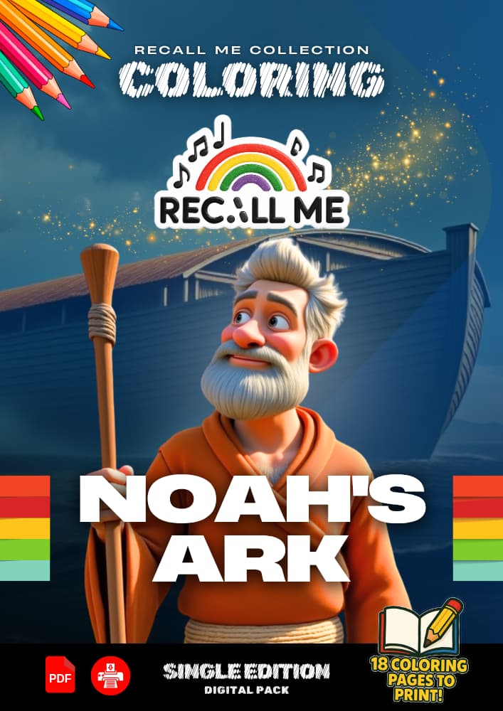 Single Pack – Noah’s Ark (18 Coloring Pages)